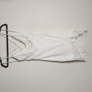 Lulus white lace spaghetti strap dress, size small